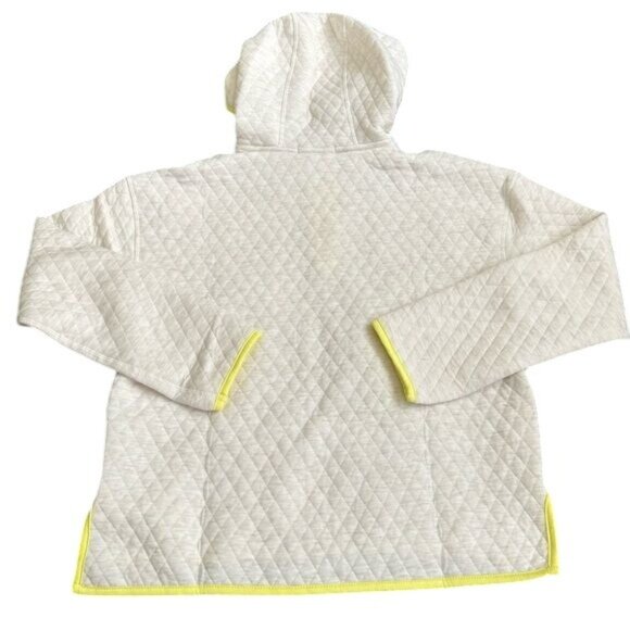 Marine Layer corbet snap hoodie oatmeal quilted sz small womens soft sweatshirt - Picture 2 of 12